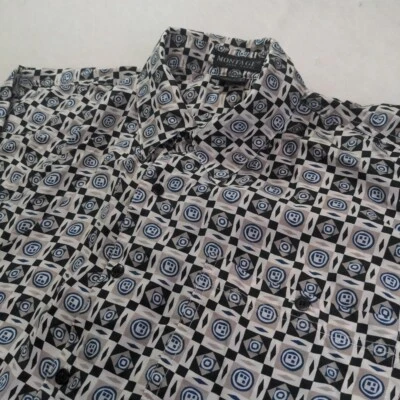 Montage Pour Homme Vintage 90s Silk Long Sleeve Button Up Shirt Men's Large - Image 1 of 4