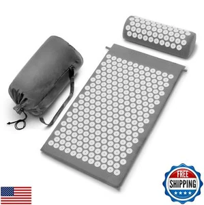 Sivan Health and Fitness Acupressure Mat and Pillow Set - Grounding Mat for S - Picture 1 of 5