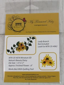 My Treasured Kutz, troquel de metal, miniatura 3D Nature's Beauty Daisy, MTK-CK-4076 - Imagen 1 de 2