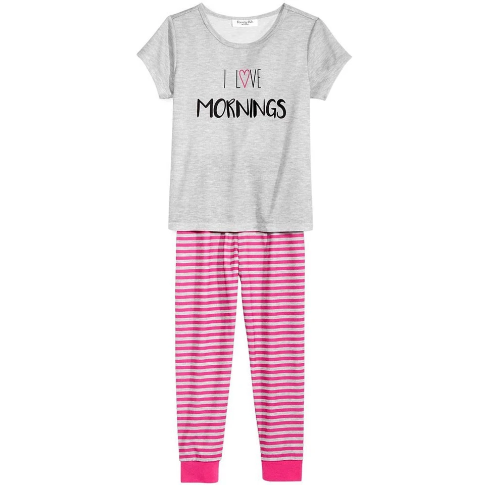 Pijama Family Mommy & Me I Love Mornings conjunto de pijama a rayas talla 4-5 niños #8035 Foto 1 de 1