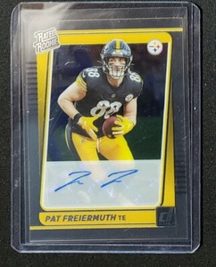 2021-22 Donruss Clearly Pat Freiermuth Rated Rookie AUTO Steelers🔥