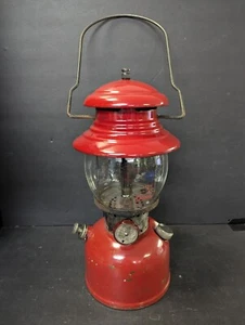 Vintage April 1964-4 Red Gas COLEMAN LANTERN Model 200A Pyrex Globe READ - Picture 1 of 16