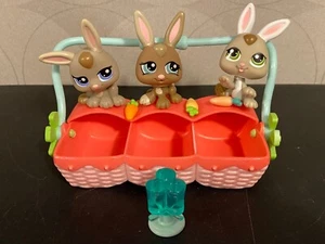 Authentic Littlest Pet Shop #1332 #1333 #1334 Baby rabbit bunny Petriplets - Picture 1 of 12