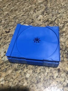 10 STCK. NEUES CD-FACH, EINFARBIG BLAU mit Compact Disc Audio (CDA) Logo, KOSTENLOSER VERSAND - Bild 1 von 2