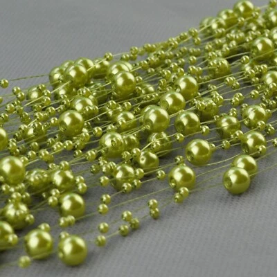 Guirnalda de cuentas de perlas de 11 yardas ramo de boda crear guirnalda flotante artesanía hágalo usted mismo Foto 1 de 4