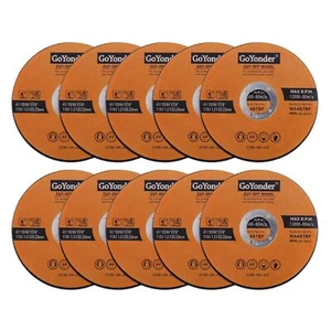 GoYonder 10 Pack 4.5" Cutting Wheel for Metal, 4.5"-Orange ( 10 pcs ) - Picture 1 of 7