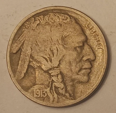 1913 D Two Feathers Buffalo Nickel VF Cover