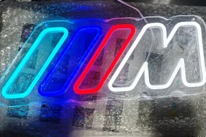 16"x6" in BMW M SPORT LED NEON Light Sign. BAVARIA Garage Showroom Shop Lighting - Picture 1 of 5