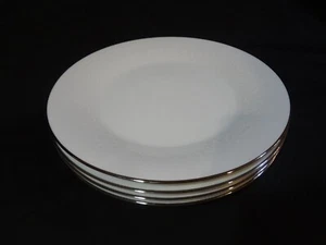 Noritake China Reina - Juego de 4 platos de cena - Platino floral blanco - Imagen 1 de 5