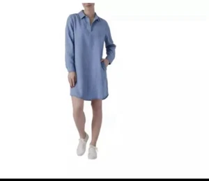 Como Vintage women’s lyocell mini dress small And Large light denim indigo - Picture 1 of 7