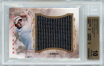 2009 SPORTKINGS BOX TOP REDEMPTION - 1/1 SERGIO GARCIA GOLF SHIRT RELIC - BGS 10 - Image 1 of 2