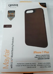 Gear4 Mayfair Case for Apple iPhone 7 Plus / 8 Plus / 7+ 8+ Brown / D3O® Cover - Picture 1 of 3
