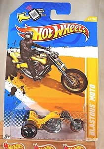 2012 Hot Wheels ##41 New Models 41/50 BLASTOUS MOTO Yellow w/Black OH5 Spokes - Picture 1 of 5
