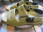 crocs khaki green open toe adjustable strap all terrain sandals uk 5 new