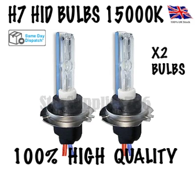 2X XENON HID BULBS 35W H7 METAL BASE 15000K *BEST QUALITY* - Image 1 of 4
