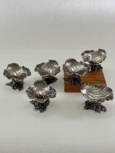 Set of 6 Silver Lamer Shells, suitable for Wedding or Christening - Picture 1 of 8