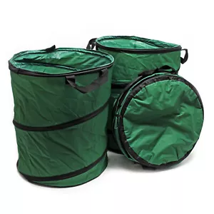 Laubsack rund 100l Pop Up 3x Gartensack Abfallsack Rasensack Gewebesack - Afbeelding 1 van 3