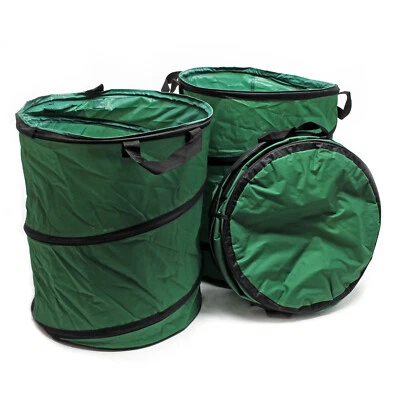 Laubsack rund 100l Pop Up 3x Gartensack Abfallsack Rasensack Gewebesack - Bild 1 von 3