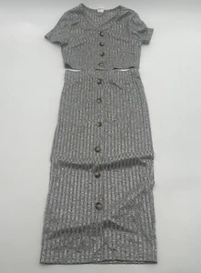 SHEIN Kids Girl Skirt & T - Shirt 2 Piece Set Small Size 9 Gray Solid …#16781 - Picture 1 of 9