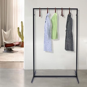Porta abiti in metallo porta abiti espositore free standing nero - Foto 1 di 15