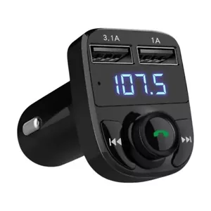Bluetooth 5.0 Wireless Car FM Transmitter MP3 Player Radio 2 USB Charger Adapter - Picture 1 of 7