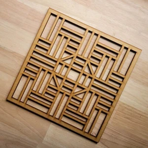 Art Deco Grille Decorative Screen Radiator Cabinet square MDF Panel 2ft x2ft 022 - Picture 1 of 14