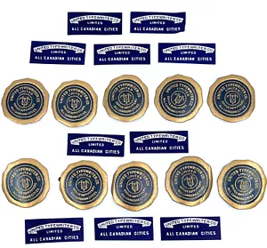 Label Lot 40 United Typewriter Co Canada 1920s Original Logo Seal Office Crafts - Picture 1 of 6