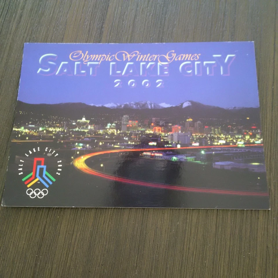 Salt Lake City Olympic Winter Games postcard 2002 Excellent condition city view - Image 1 of 2