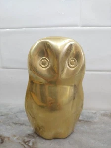 Brass Owl Simplistic Design, Made in Korea 328g some patina with sticker - Picture 1 of 14