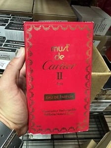 MUST DE CARTIER 2 EDP REFILLABLE CASE PARIS RARE FIND VAULTED - Picture 1 of 7