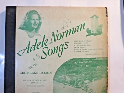 ADELE NORMAN SONGS NORTHERN BAPTIST ASSEMBLY GREEN LAKE WISCONSIN 78 RPM SET - Image 1 of 2