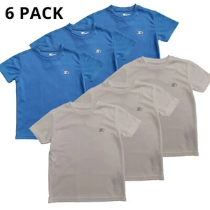 Starter 6 PACK Kids T-Shirt Blue & White Short Sleeve (6pc) - Picture 1 of 15