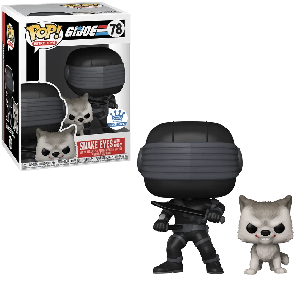 Funko POP! Animation G.I. Joe Snake Eyes with Timber Funko Shop Exclusive - Image 1 of 1