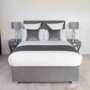 Sofá cama Belledorm base envolvente cenefa gris carbón individual doble King Superking - Imagen 1 de 6