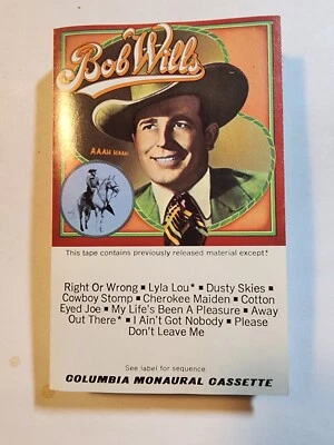 Bob Wills Columbia Historic Edition (Cassette) VG+/EX CS17 - Image 1 of 2