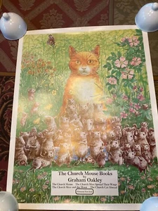 The Church Mouse Books by Graham Oakley Promotional Book Poster 18"x14" - Bild 1 von 3