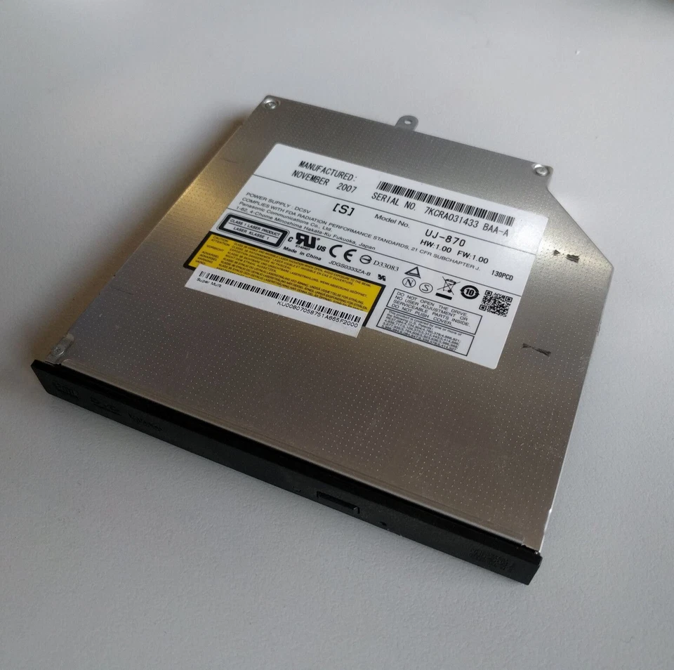 Genuine Panasonic UJ-870 CD DVD±RW IDE Optical Drive With Black Bezel KU00807058 - Image 1 of 3
