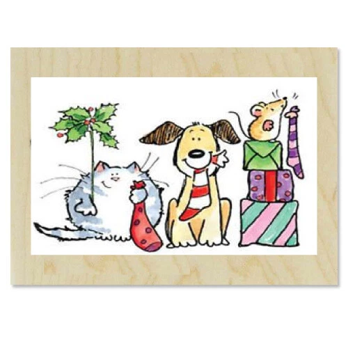 Penny Black Rubber STAMPS Welcome Party Christmas Stamp 2008