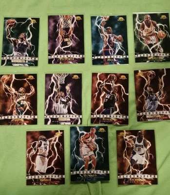 Lote de 11 tarjetas electrificadas SkyBox 1996-97 Webber, Hill y otras Foto 1 de 4