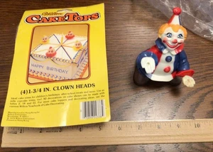 Wilton CakeTops Clown Topper Lot, Vintage, New, See Photos - Picture 1 of 8