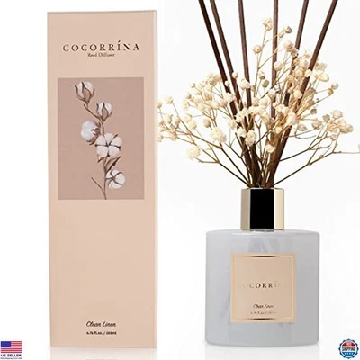 Clean Linen Scented Reed Diffuser Set 6.7 oz with Sticks for Home Decor - Image 1 of 4