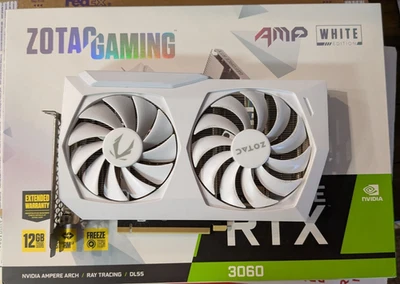 ZOTAC GAMING GeForce RTX 3060 AMP White Edition 12GB GDDR6 Graphics Card - Image 1 of 4