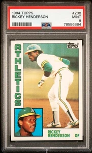 PSA 9 - 1984 Topps #230 Rickey Henderson Oakland A's HOF - Picture 1 of 2