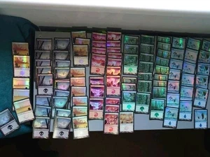 91 Foil Only Basic Lands Complete Lot Champions of Kamigawa. MTG Karte wie abgebildet - Bild 1 von 24