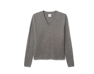 NEU Damen CABI No Doubt Pullover Pulli V-Ausschnitt meliert grau Größe Large 1201 - Bild 1 von 3