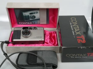 CONTAX T2 Zeiss Sonnar 2,8/38 T* Schat. Anltg. TOP + OVP near MINT and boxed - Picture 1 of 21