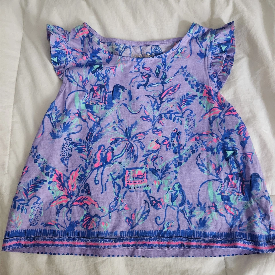 Top Lilly Pulitzer Niñas Talla XL 12-14 Mono Frutal Foto 1 de 4