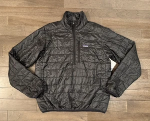 Men's PATAGONIA Black Nano Puff Pullover Jacket 1/2 Zip Size Medium M - Picture 1 of 5