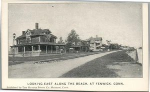 FENWICK CT lungo la spiaggia CARTOLINA ANTICA - Foto 1 di 2