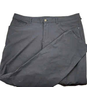 Lululemon ABC Pantalone Classico Uomo 40x34 Nero Warpstreme Pantalone M5426S40 x 34 - Foto 1 di 14